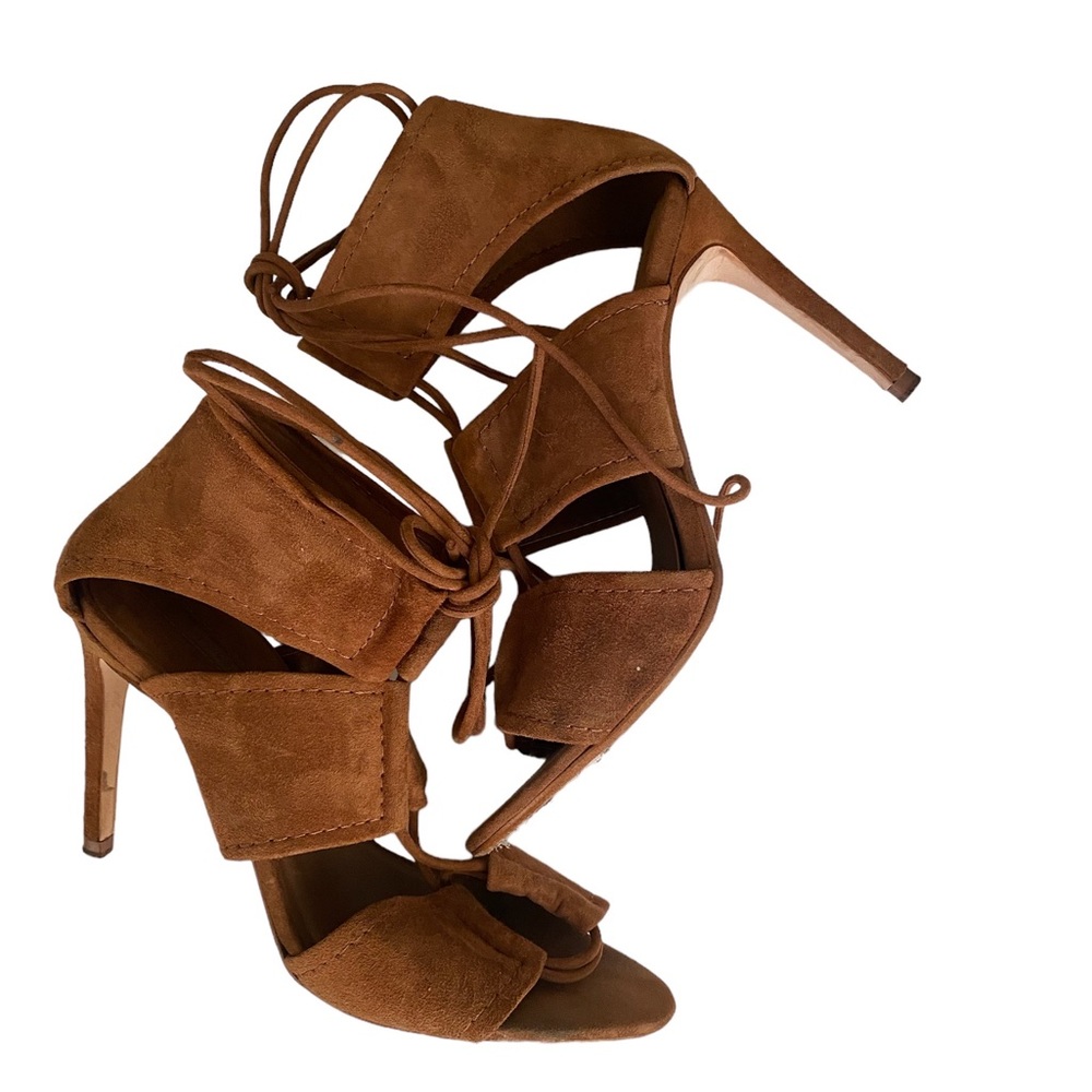ZARA ABIERTO Swede Heels ~ Open Toe Heels